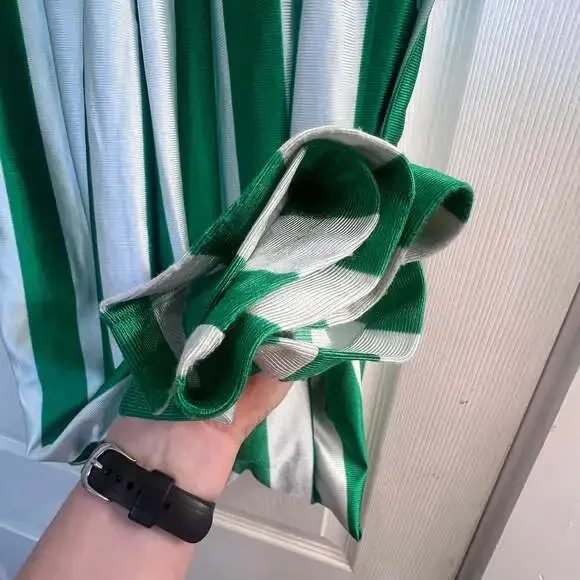 1990s NBA Green White Striped Hardwood Classics Warm-up Pants W Side Snaps